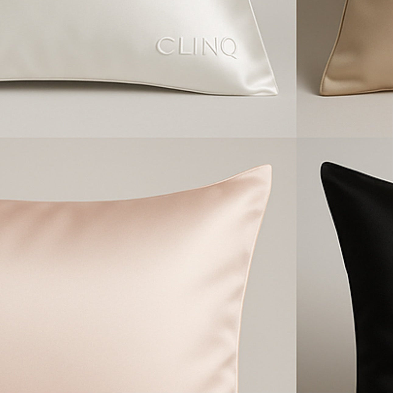 CLINQ – SILK Pillow (100% Mulberry Silk) - Cream